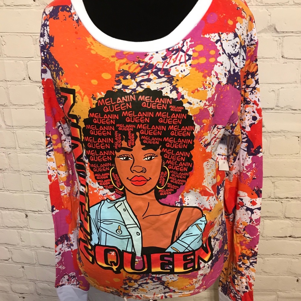 Melanin Queen Splatter Print Sweatshirt